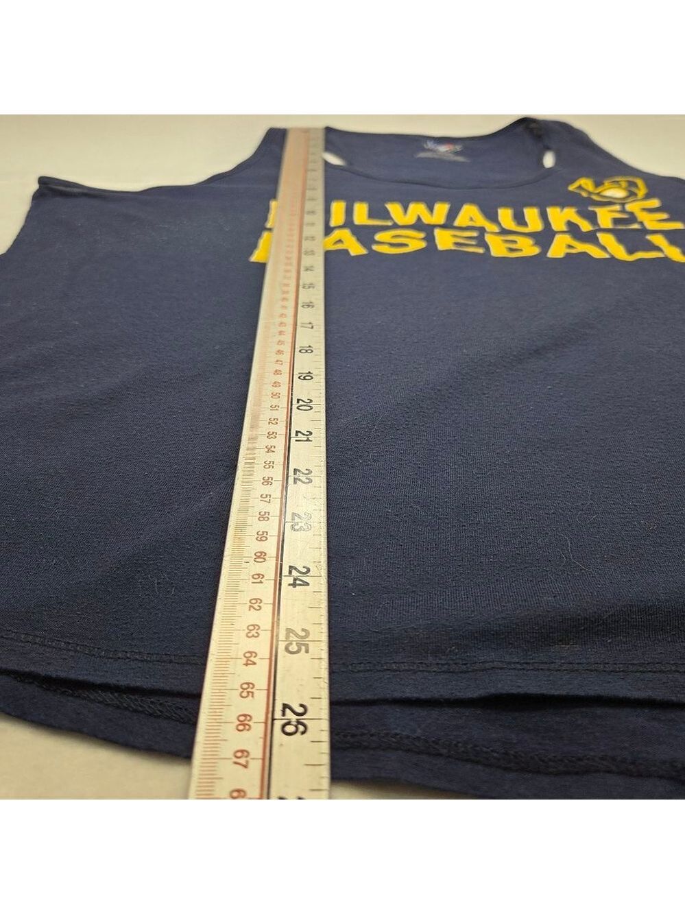 Women's MLB Navy Blue Milwaukee Baseball Tank Top XL - Picture 9 of 10
